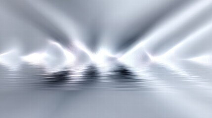 Poster - Abstract reflection of interior with blurry lights