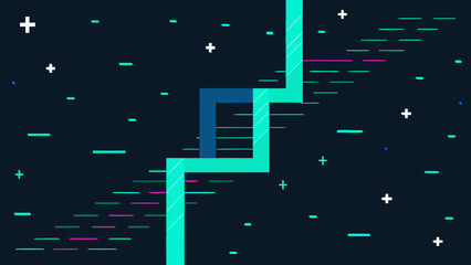 matrix neon code lines dark
