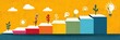 © Anat art - Learning Milestones Depicted Through Colorful Steps in a Bright Symbolic Illustration Showcasing Growth and Development