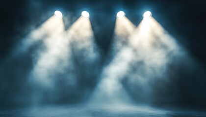 Poster - Captivating Stage Presentations With Radiant Spotlight Beams And Translucent Smoke Effects For A Mesmerizing Light Show