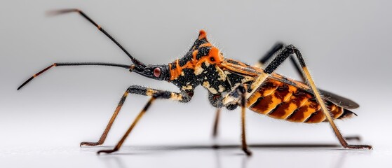 The Vibrant Orange and Black Insect Captured in Macro Detail