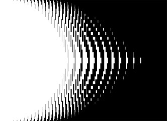 Poster - Vector transition from black to white from abstract pixels. Arrow pattern. Modern technological vector background. Striped design element. Clusters. Information flow, Pointer, navigation. light