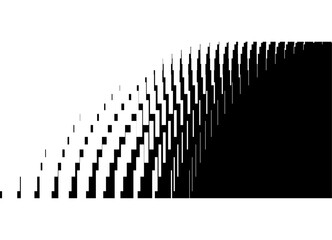 Poster - Abstract pixel transition stripe. Striped pattern. Dynamic Design Element. Technological Vector Background. For covers, advertising, cards. Clusters, light, crystals. Halftone