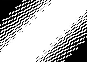 Poster - Black and white Abstract vector pattern from pixels. Design element. Frame. Technological Vector background. Flow of clusters. For covers, advertising, cards