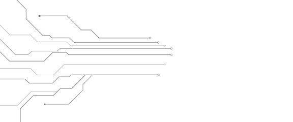 Poster - Vector digital grey technology communication with lines and dots.