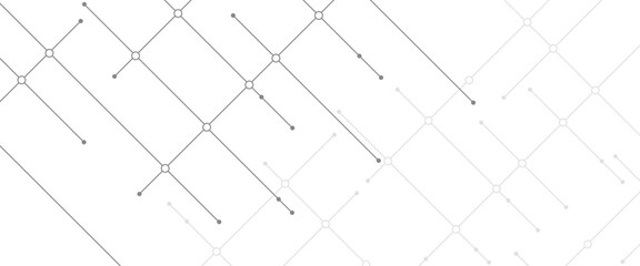 Poster - Vector creative idea dots and lines geometric technology background