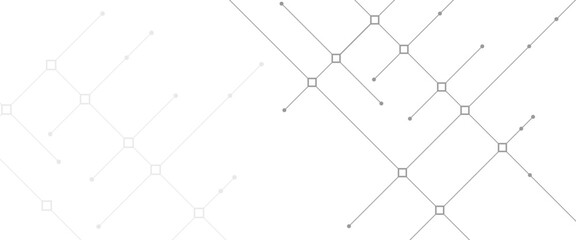 Poster - Vector creative idea dots and lines geometric technology background