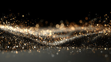Poster - Glitter black isolated background. 3d illustration, 3d rendering.