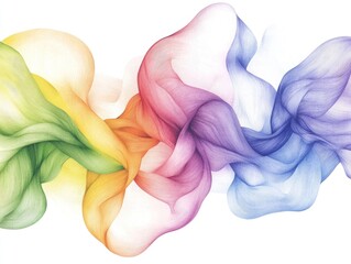 Poster - Soothing Pastel Gradient Abstract Shapes Intertwined in Harmonious Flowing Composition   Elegant Digital Art Background