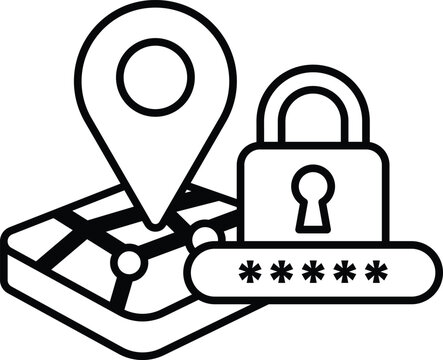A map with a keypad and a lock on top of it
