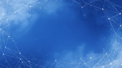Abstract network connections on blue background technology