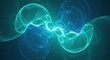 © thiago - Abstract fractal art background in blue and green for wallpaper design and digital graphic elements use