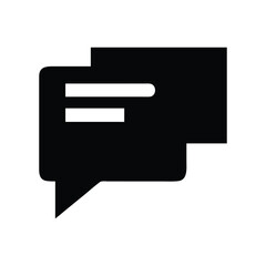 Poster - Communication Bubbles: Black and White Speech Graphic
