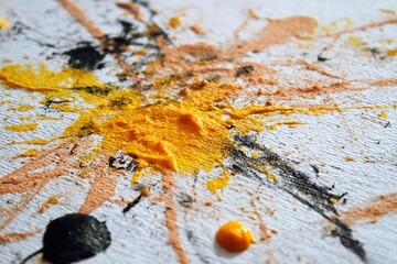 Poster - Vibrant color explosion on canvas in an abstract art creation during a sunny afternoon