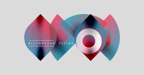 Poster - Abstract colorful shapes overlap, creating dynamic visual effect. Modern design element suitable for backgrounds, presentations.