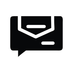 Poster - Black and White Message Bubble Graphic Communication Symbol