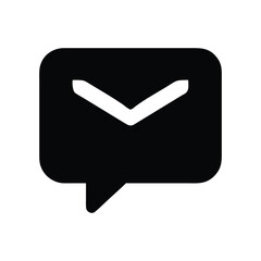 Poster - Clean messaging icon with communication bubble