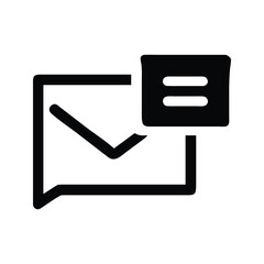 Poster - Notification Email with Chat Message Icon for Digital Communication Design