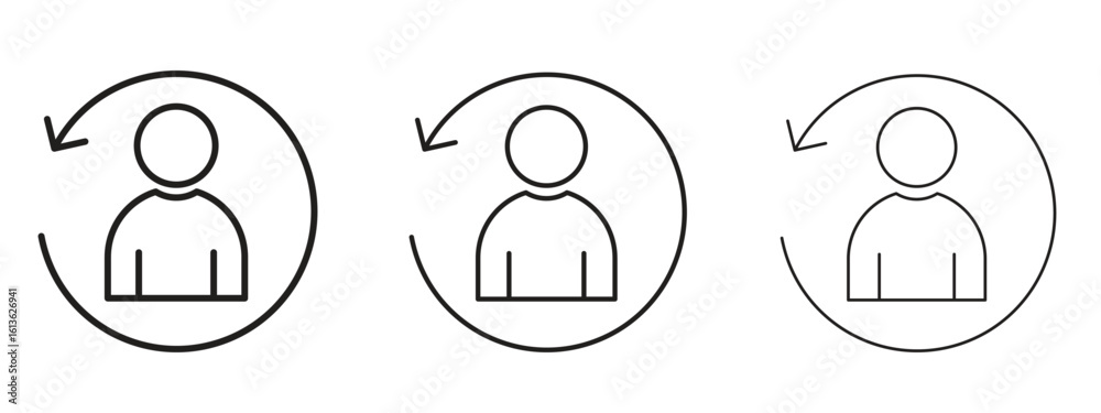 Scrum master icon symbol line. Editable stroke width