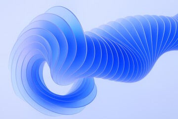 Aufkleber - flowing blue layers intertwining, forming dynamic abstract pattern representing technological innova