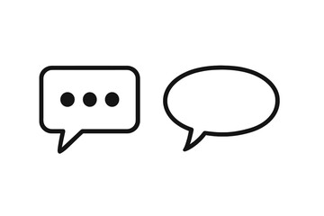 Aufkleber - chat bubble icon vector. speech balloon for comment or message. communication concept. social media 