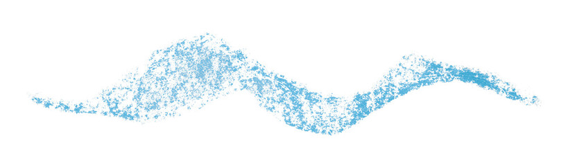 Light blue crayon brush stroke isolated on transparent background