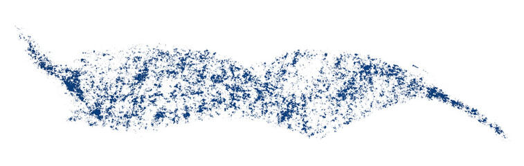 Blue crayon brush stroke isolated on transparent background