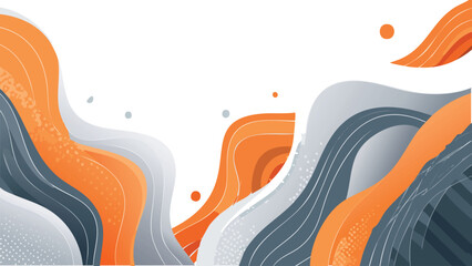 Wall Mural - vibrant, dynamic abstract shapes in a vector format with a dark background, capturing movement and m