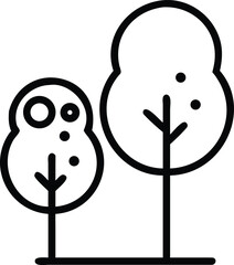 Poster - Two stylized trees with simple branches nature minimalist