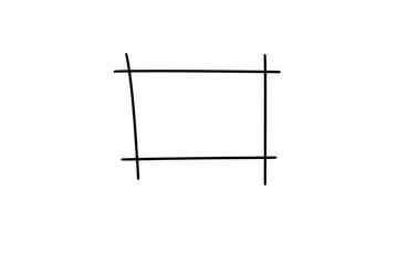 Poster - Red circle drawing highlighting essential details or focus areas element on transparent background