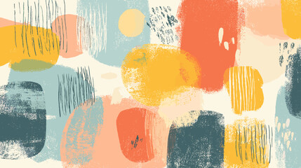 Poster - Abstract colorful pattern with brush strokes in modern style  