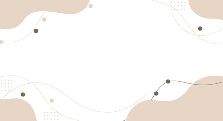 Poster - Abstract minimalist background design with soft shapes and lines  