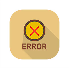 Poster - Illustration of a error icon. icon related to design elements. suitable for web site, app, user interfaces,element, printable etc. flat icon style. simple vector design editable