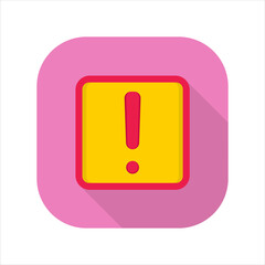 Poster - Illustration of a warning icon. icon related to design elements. suitable for web site, app, user interfaces,element, printable etc. flat icon style. simple vector design editable
