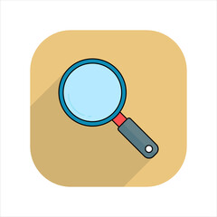 Poster - Illustration of a magnifying glass icon. icon related to design elements. suitable for web site, app, user interfaces,element, printable etc. flat icon style. simple vector design editable