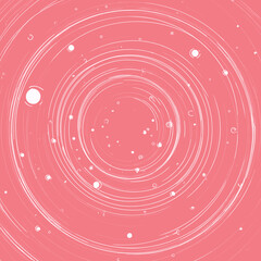 Poster - Abstract circular pattern with light swirls on pink background  