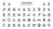 © Ali Haider22 - Solid Black Hockey Icons: Stick, Puck, and Ice/Field Sports Symbols