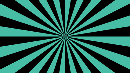 Poster - Abstract bold radial burst design with teal and black triangular rays. Starburst or explosion-like optical effect with dramatic, graphic, and modern appearance. Visuals, tech posters, energetic backgr