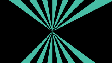 Poster - Abstract bold radial burst design with teal and black triangular rays. Starburst or explosion-like optical effect with dramatic, graphic, and modern appearance. Visuals, tech posters, energetic backgr