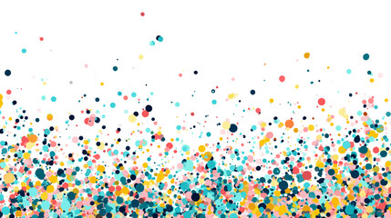 Poster - Colorful abstract confetti pattern on white background  
