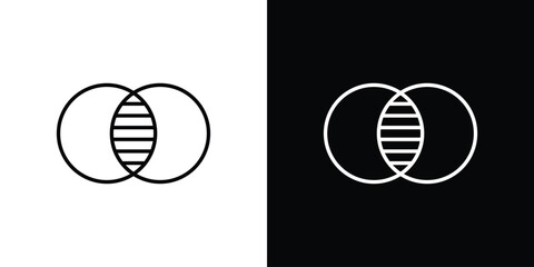 Opacity icon in line shapes, thin line design vector illustration