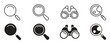 © najwa - Search icon set in thin line style. Magnifying glass symbols with editable stroke. Vector illustration.