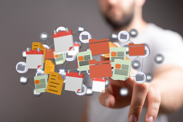 Poster - Improve workflow with efficient digital file management.  Organize documents, calendars, and folders.