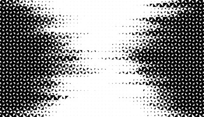 Poster - Black and white abstract halftone pattern with smooth transition effect. Geometric grunge pattern for modern background and jersey design. Fully editable vector element. Vector Format Illustration 