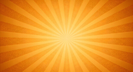 Poster - Vibrant Orange Bursting Rays Abstract Background with Subtle Textured Overlay Perfect for Energetic Designs and Celebratory Events