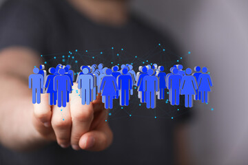 Poster - Image depicting a network of people, representing connection, community, and global reach.