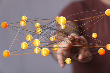 Poster - Abstract image of a complex network, representing connections and data flow.