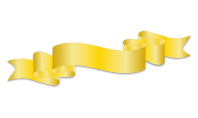 Wall Mural - Gold ribbon template on white background.