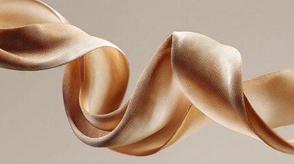 Wall Mural -   Satin ribbon on white background