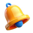 © asadul - Bright orange notification bell with blue clapper